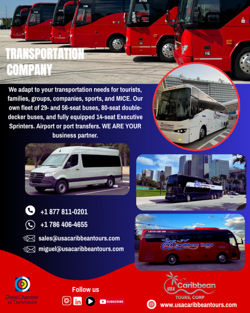 USA CARIBBEAN TOURS CORP New member - USA Caribbean Tours Corp - Transportation Company