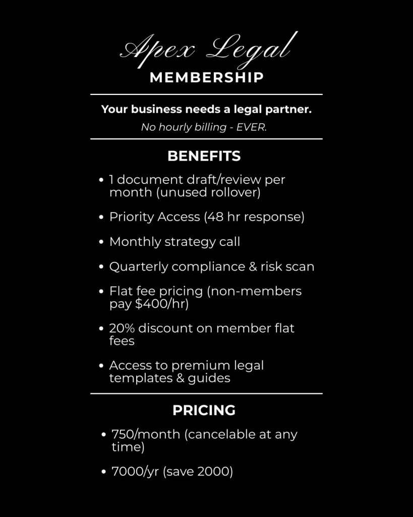 Apex Legal Solutions PLLC Your Invitation to the Apex Membership
