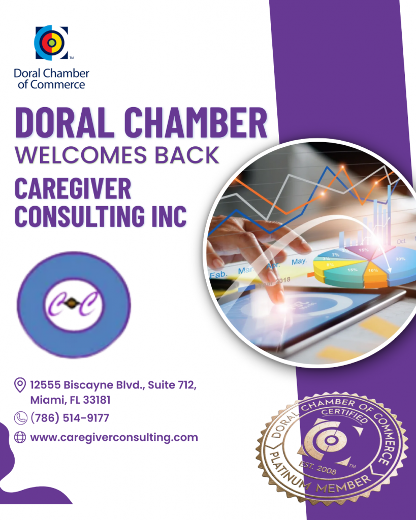 Doral Chamber of Commerce Proudly Welcomes Back Caregiver Consulting Inc as a Platinum Member.