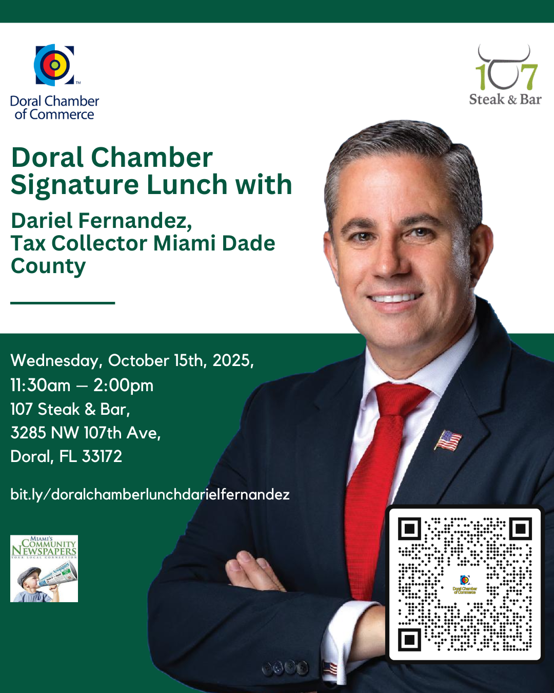 Doral Chamber Signature Lunch whit Dariel Fernandez, October 15, 2025 .
