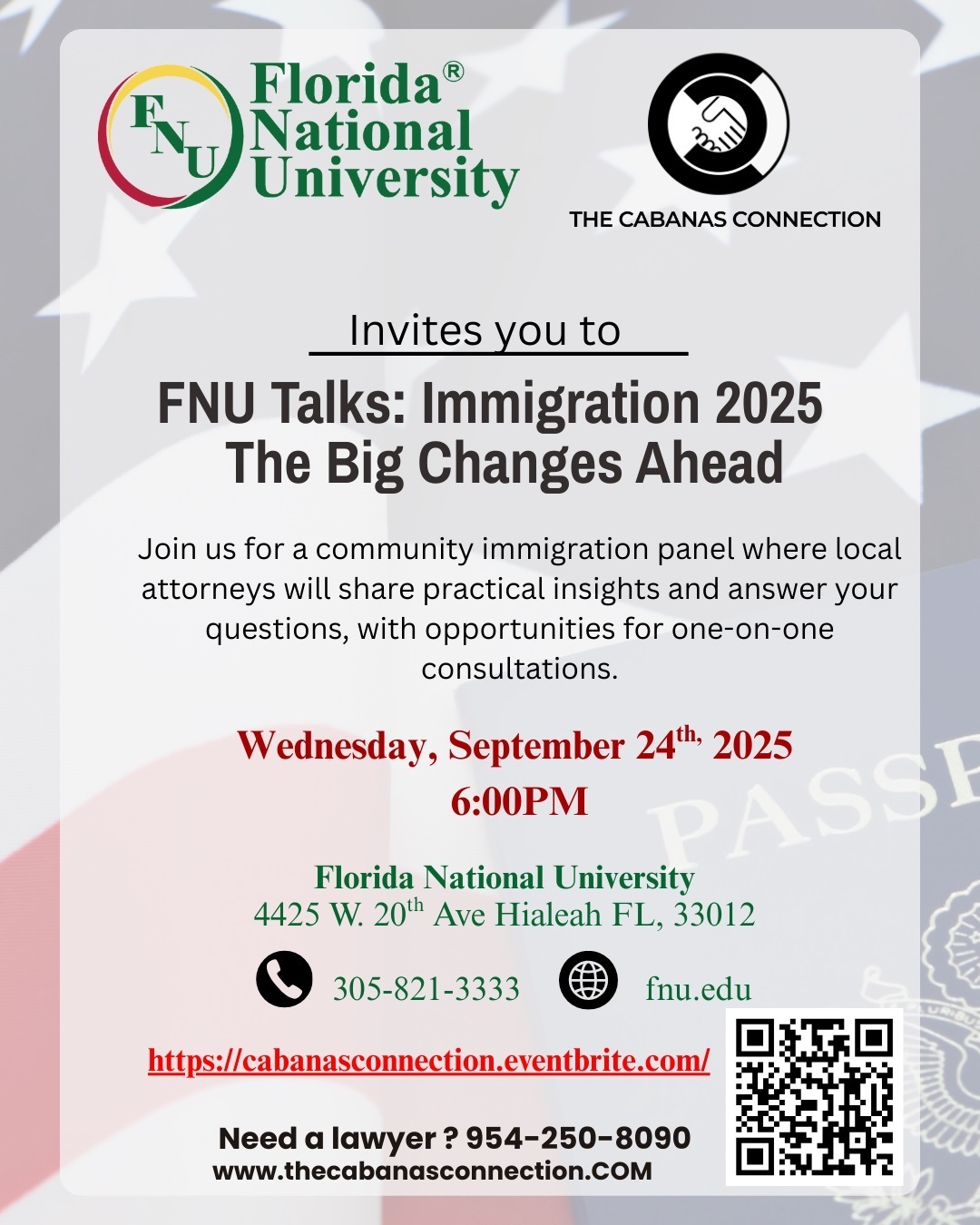 Florida National University FNU Talks: Immigration 2025 - The Big Changes Ahead