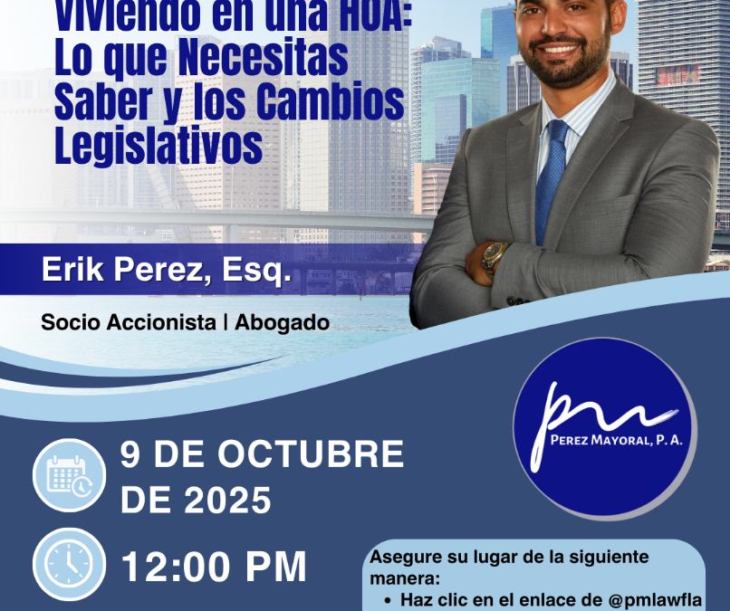 Perez Mayoral, P.A.  WEBINAR GRATUITO