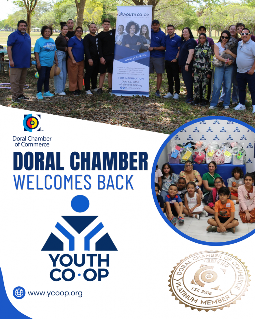 Doral Chamber of Commerce Proudly Welcomes Back Youth Co-Op, Inc. as a Platinum Member.