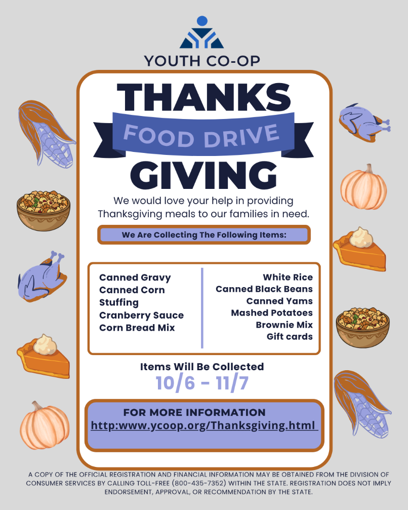 Youth Co-Op Inc Make Thanksgiving Special – Donate a Meal Now