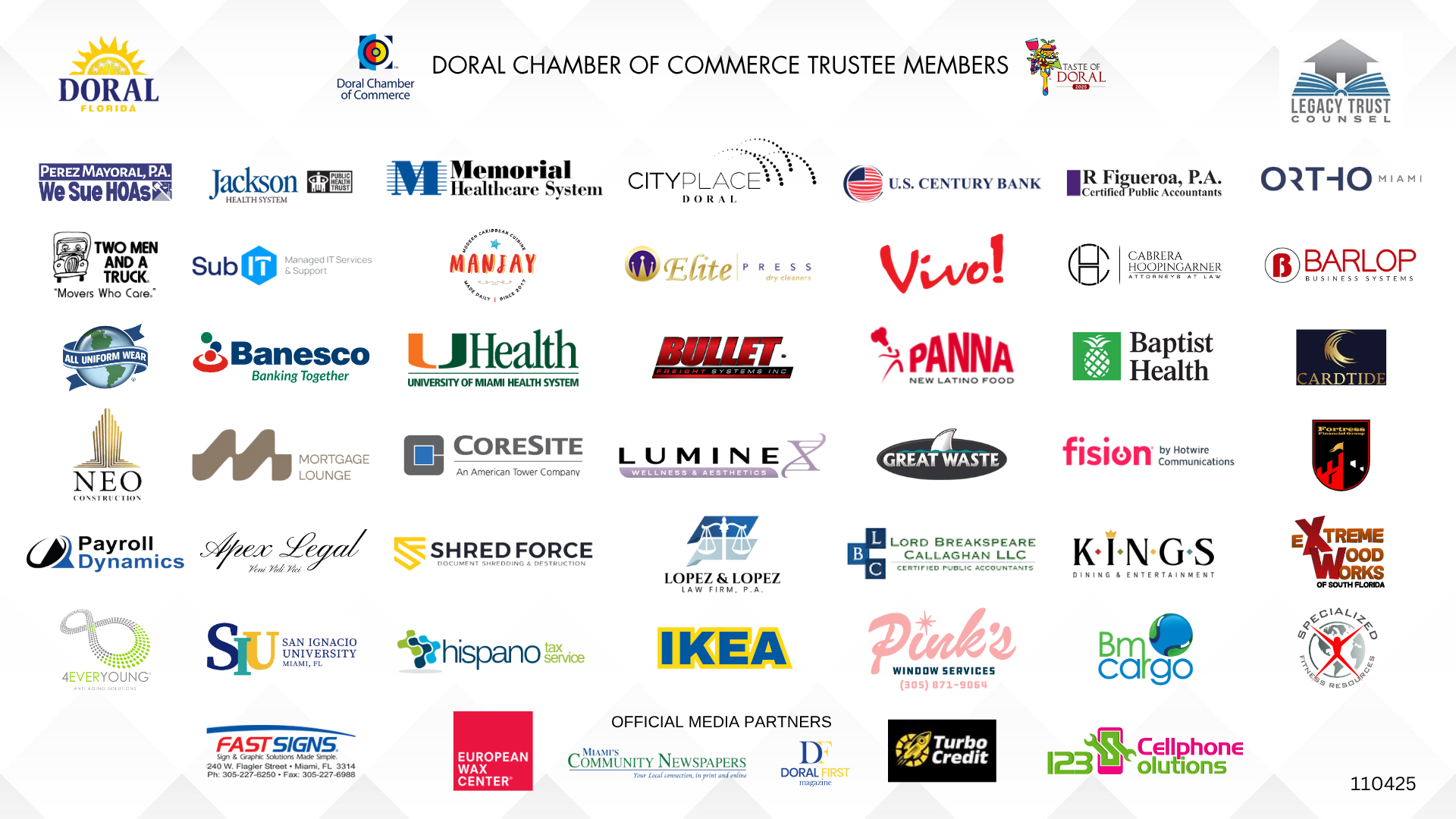 Doral Chamber Trustee Banner 110425