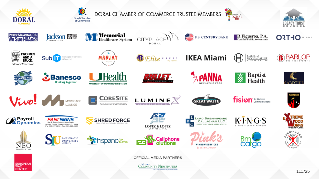 Doral Chamber Trustee Banner 111725