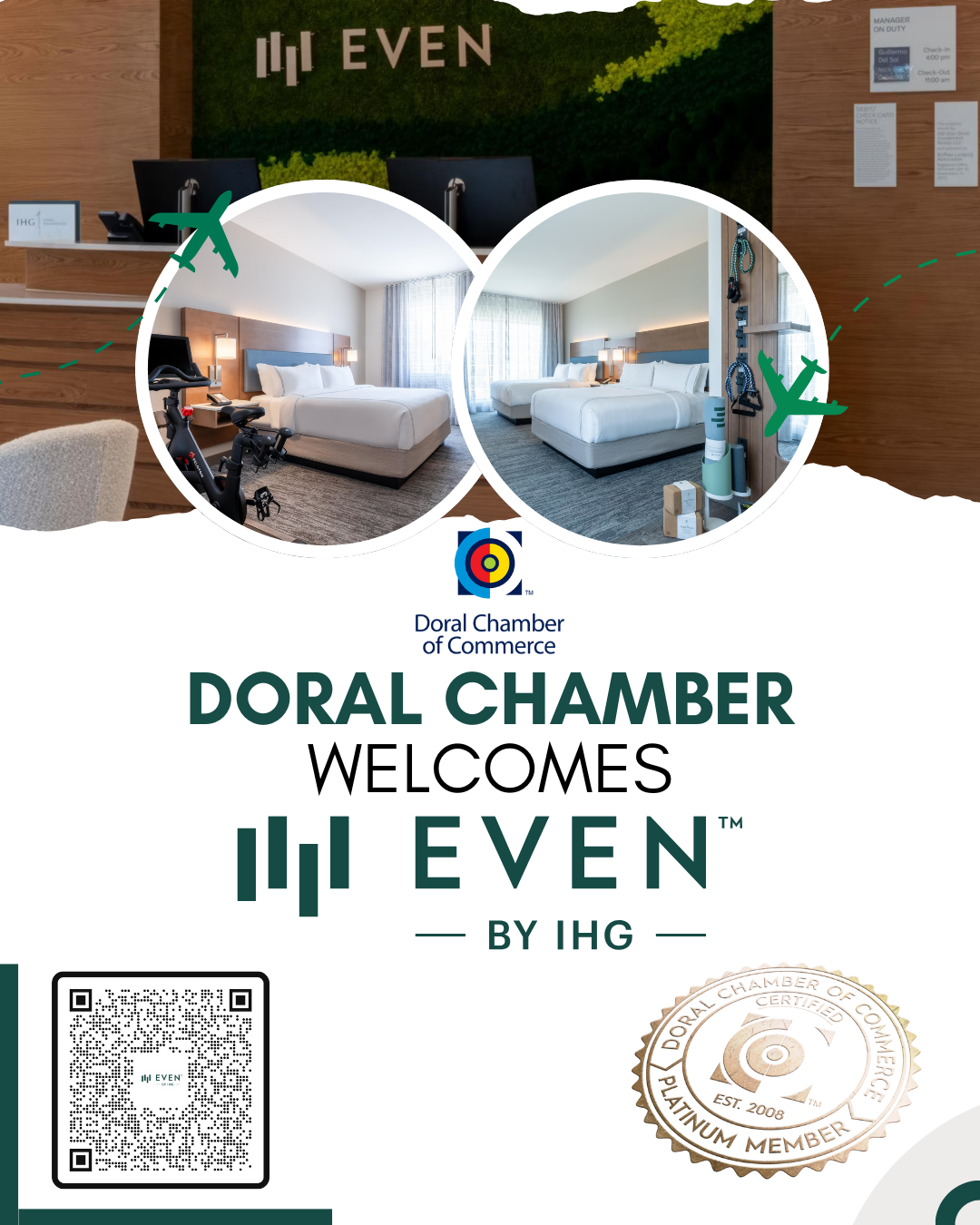Doral Chamber of Commerce Proudly Welcomes EVEN Hotel Miami Doral as a Platinum Member.