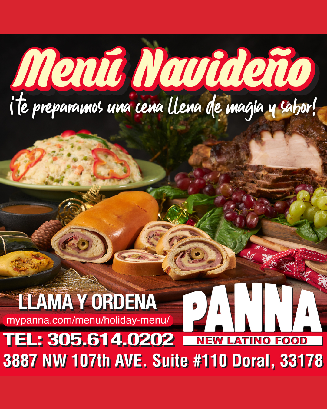 PANNA New Latino Food MENU NAVIDEÑO PANNA