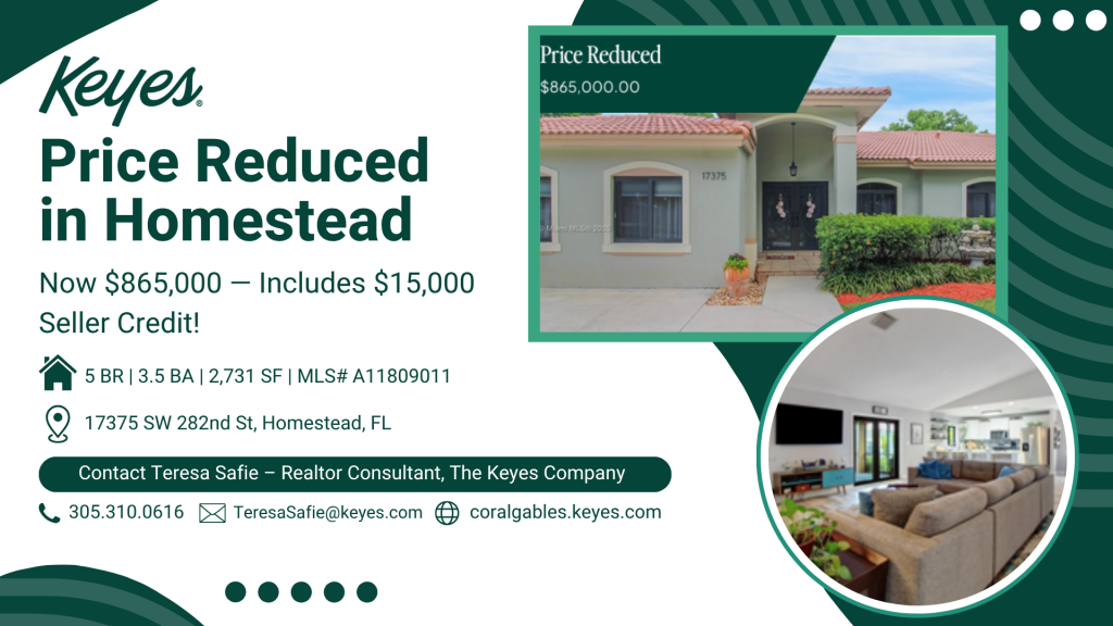 Price Reduced — Move-In Ready Dream Home in Homestead!