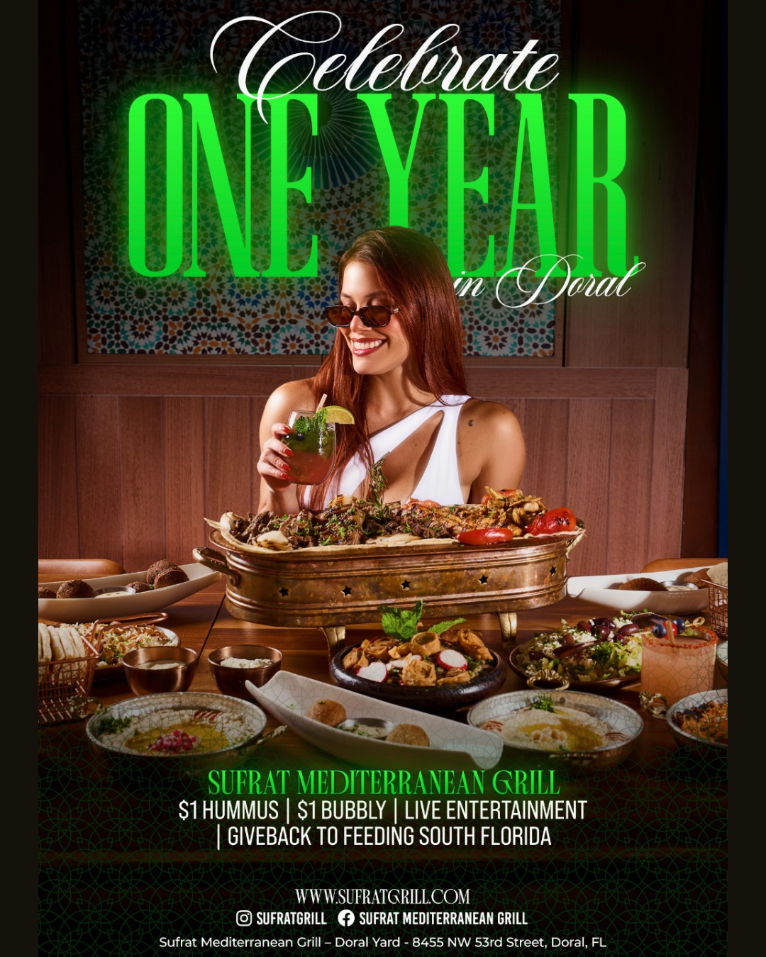 Sufrat Mediterranean Grill You're Invited to a Special Event! ✨ Anniversary Weekend