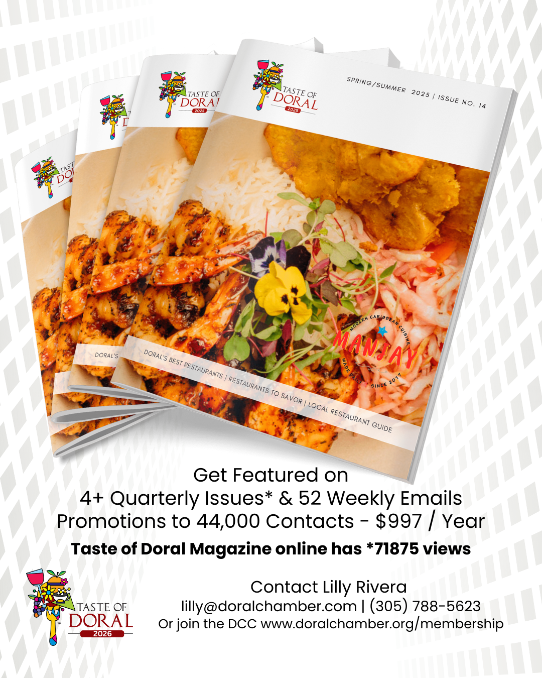 Grow Your Restaurant or Entertainment Business with Taste of Doral™ + Doral Chamber of Commerce!