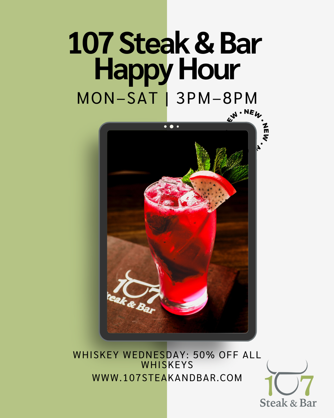 Your Weekend Starts at 107 Steak & Bar