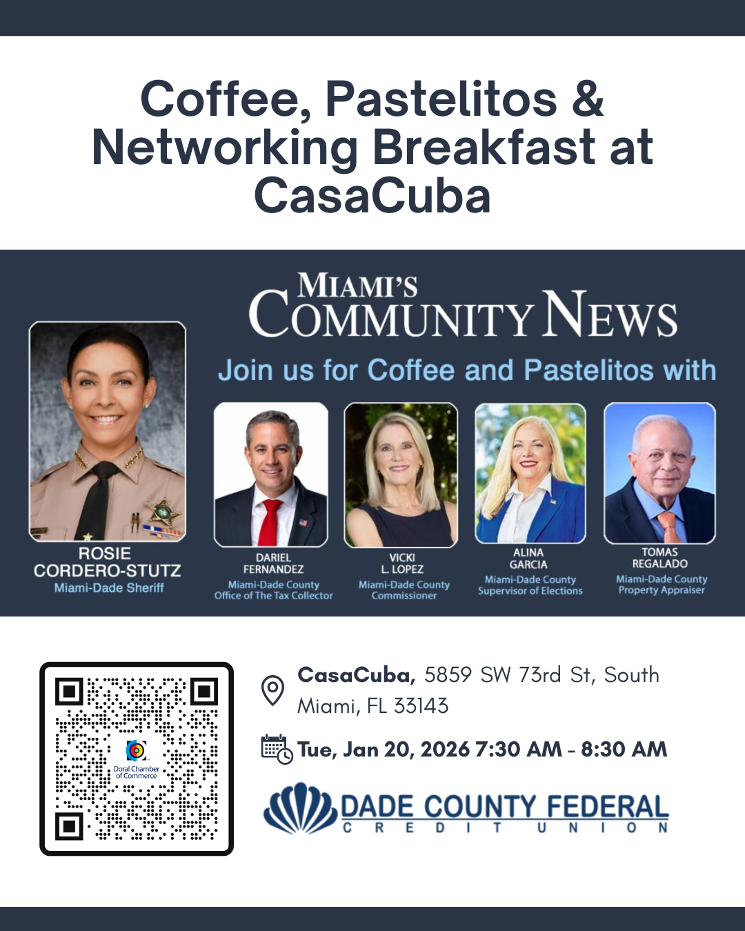 Coffee, Pastelitos & Networking Breakfast at CasaCuba