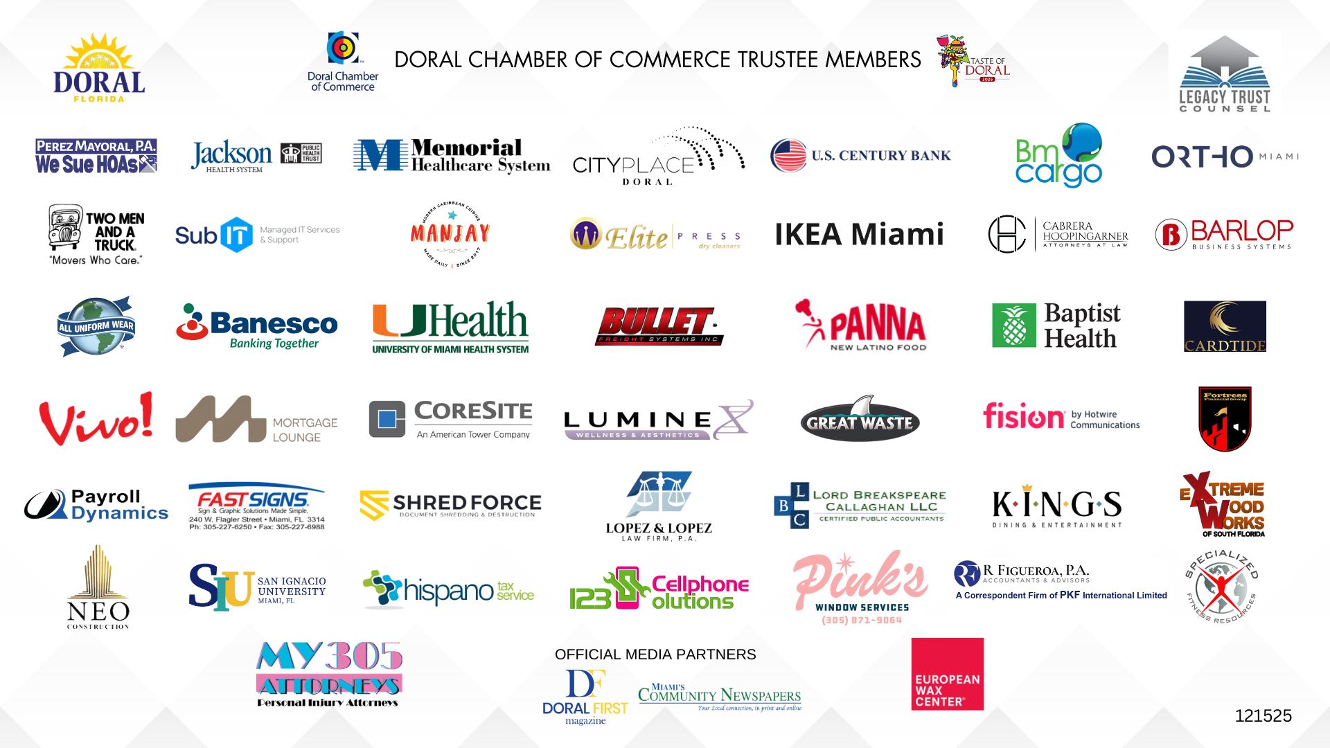 Doral Chamber Trustee Banner 121525