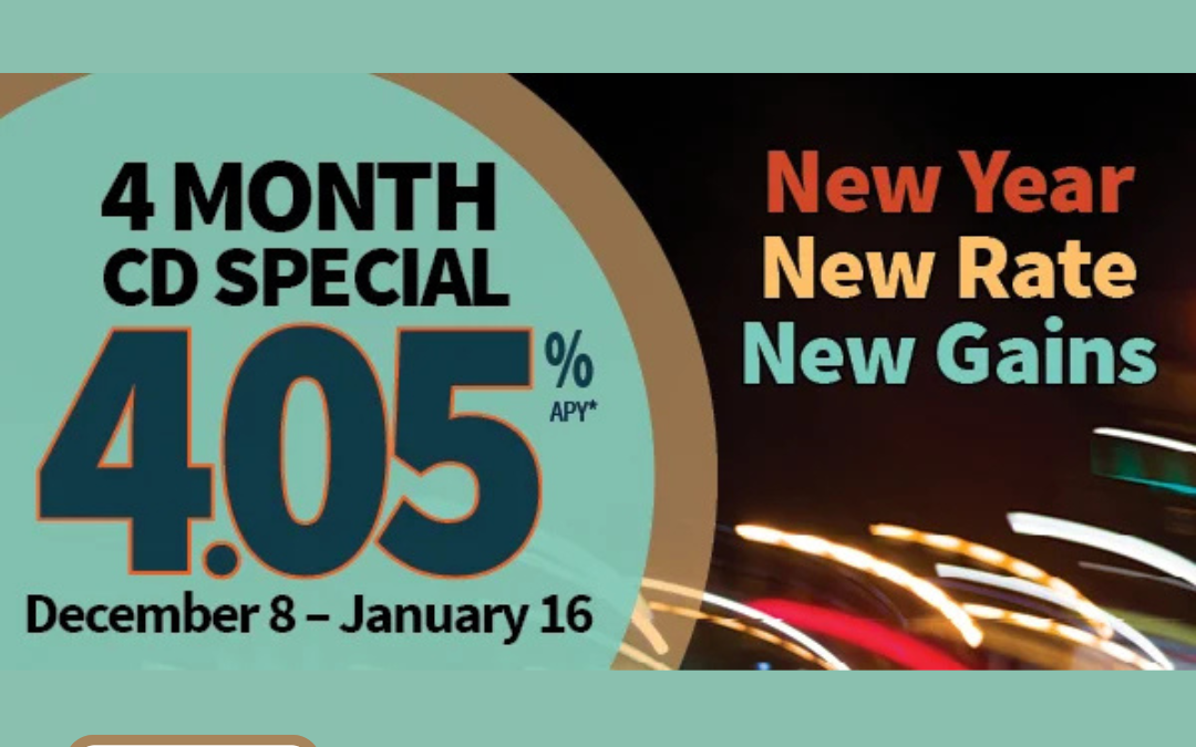 Start 2026 Strong with a 4.05% APY 4-Month CD from Tropical Financial!
