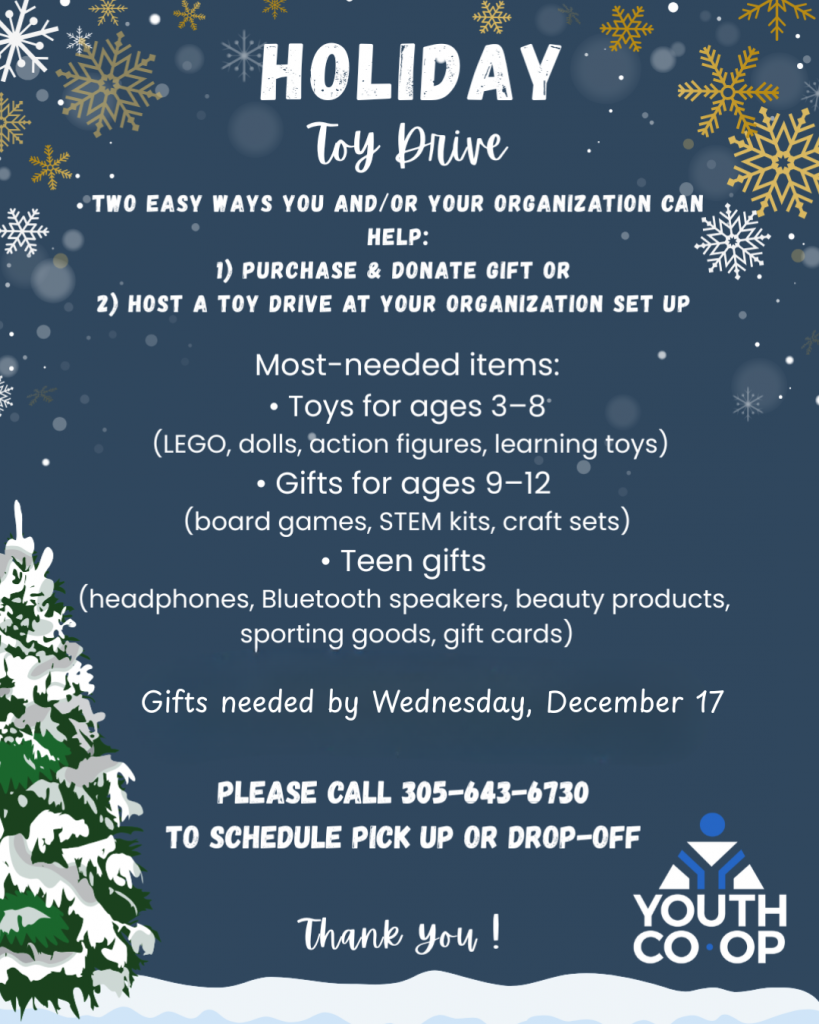 Youth Co-Op, Inc. Holiday Gift Drive
