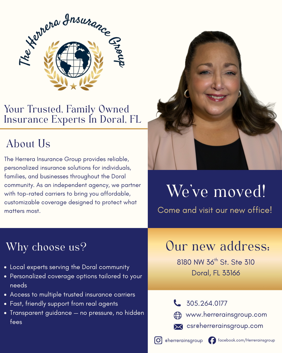 The Herrera Insurance Group, llc. We’re Growing to Serve You Better — New Office Now Open
