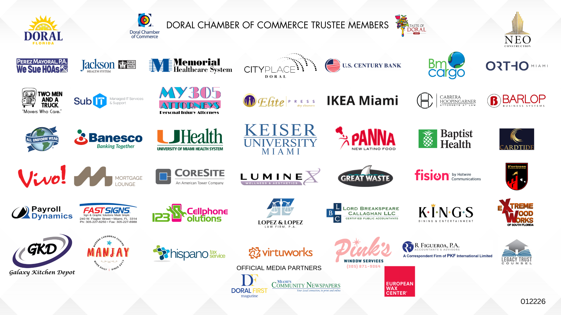 Doral Chamber Trustee Banner 012226