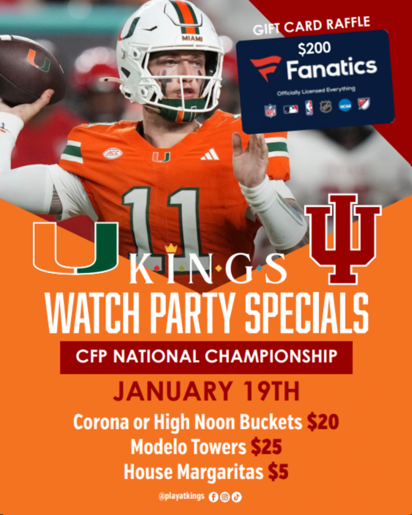 “Kings Invites You to the Ultimate National Championship Watch Party”
