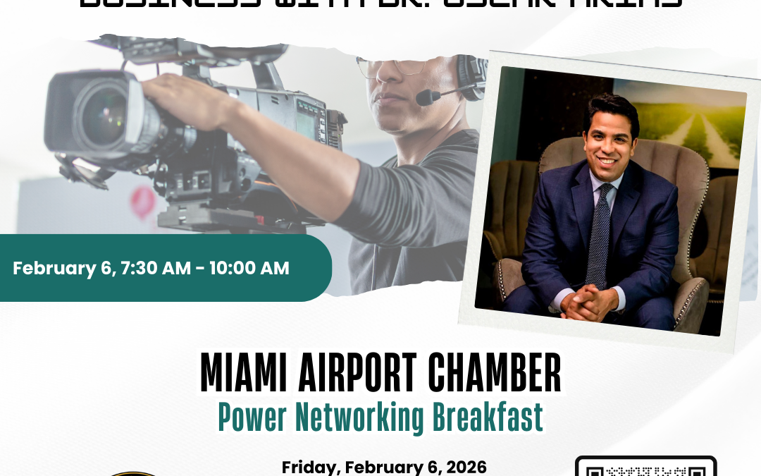 Miami Airport Chamber Power Networking Breakfast Scaling Presence: AI Clones & Digital Avatars in Business with Dr. Oscar Arias 