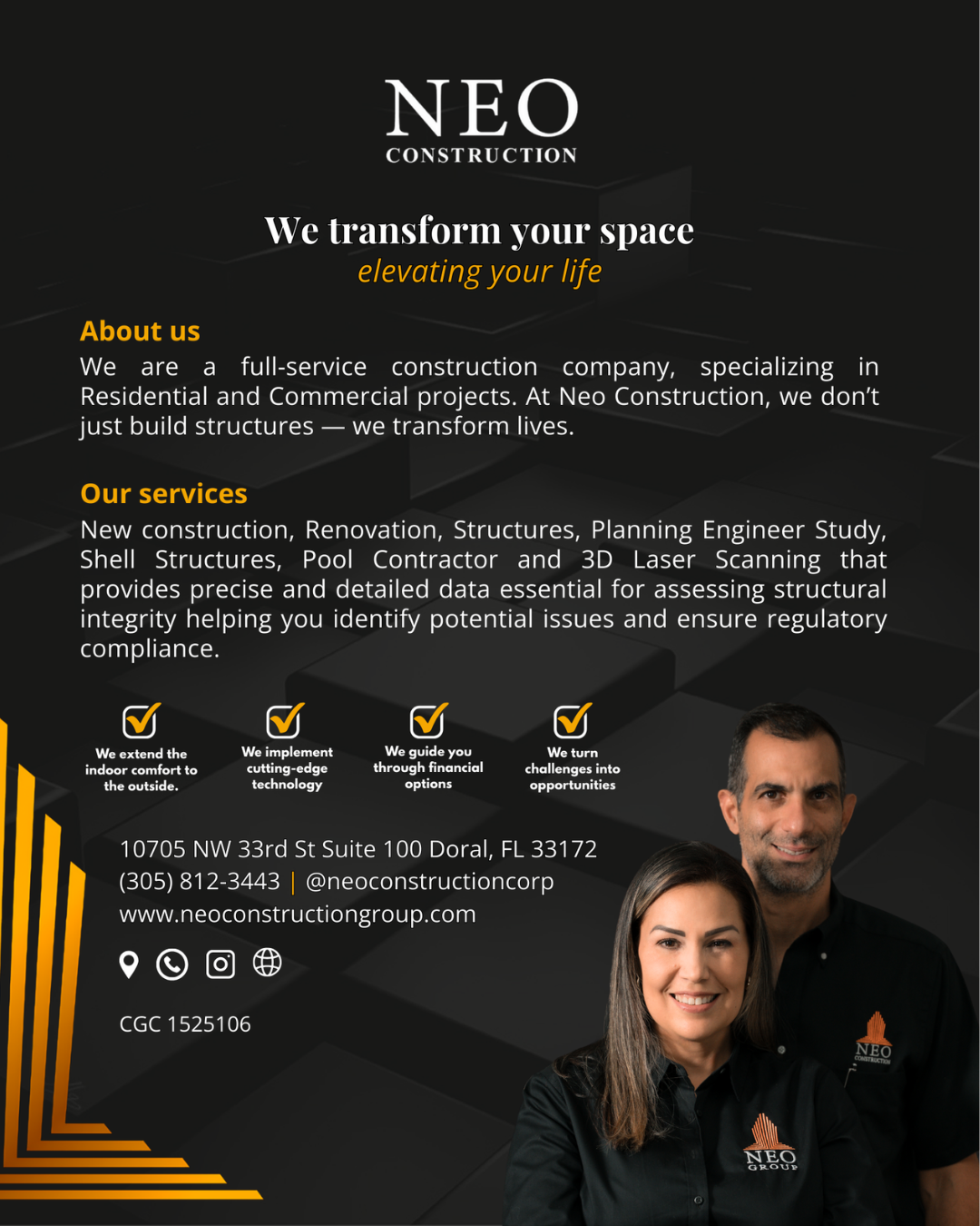 Neo Construction Elevating Standards, Building Futures.