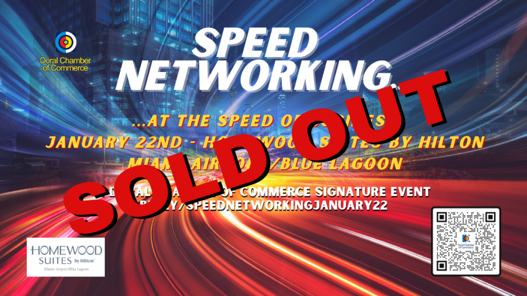 Speed Networking Doral Chamber of Commerce Sold Out