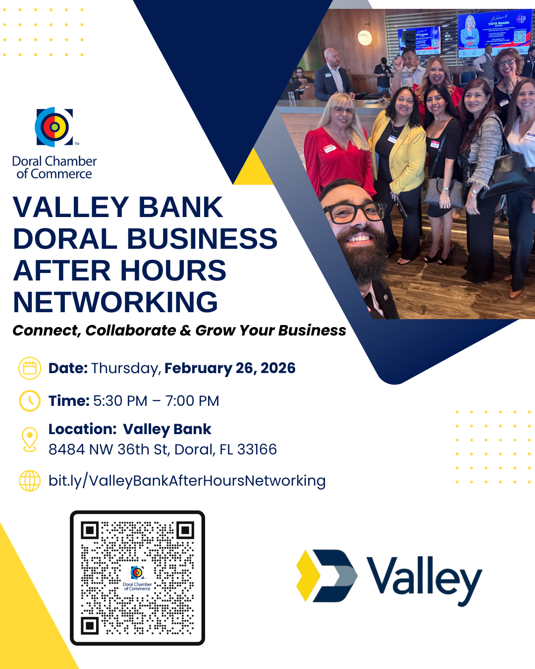 Valley Bank Doral Business After Hours Networking