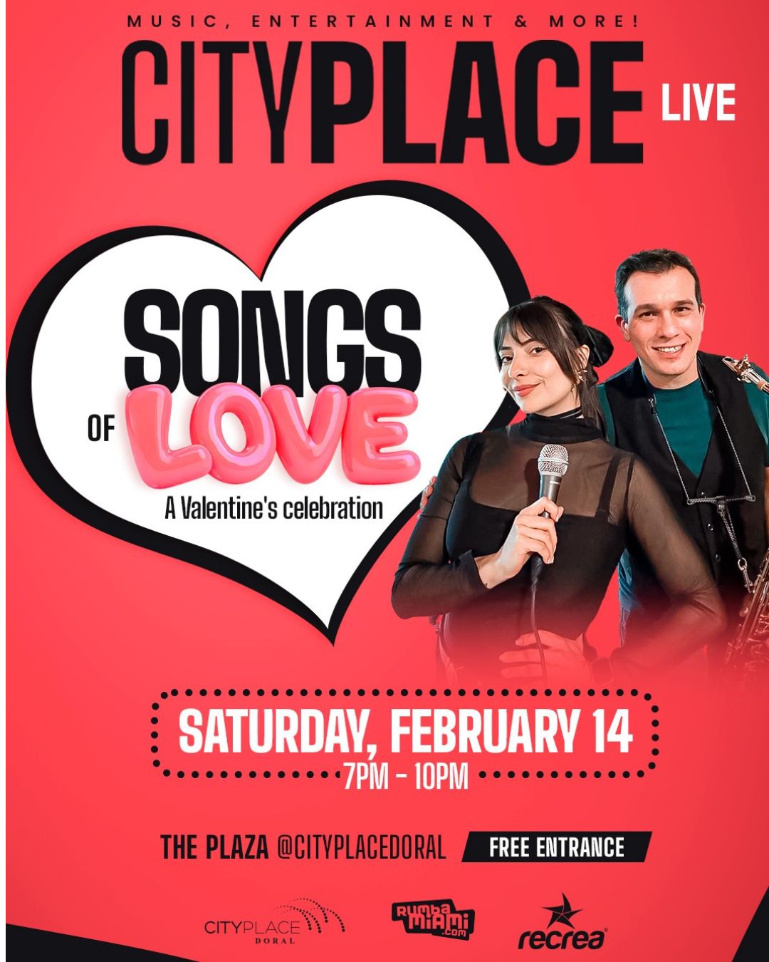 CityPlace Doral Songs of Love: A Valentine's Celebration