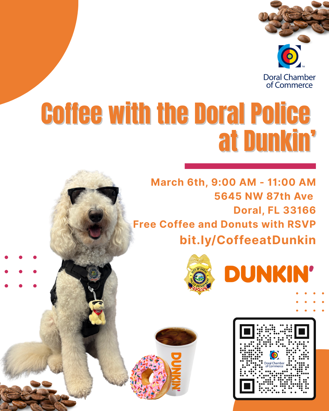 Coffee with the Doral Police at Dunkin’