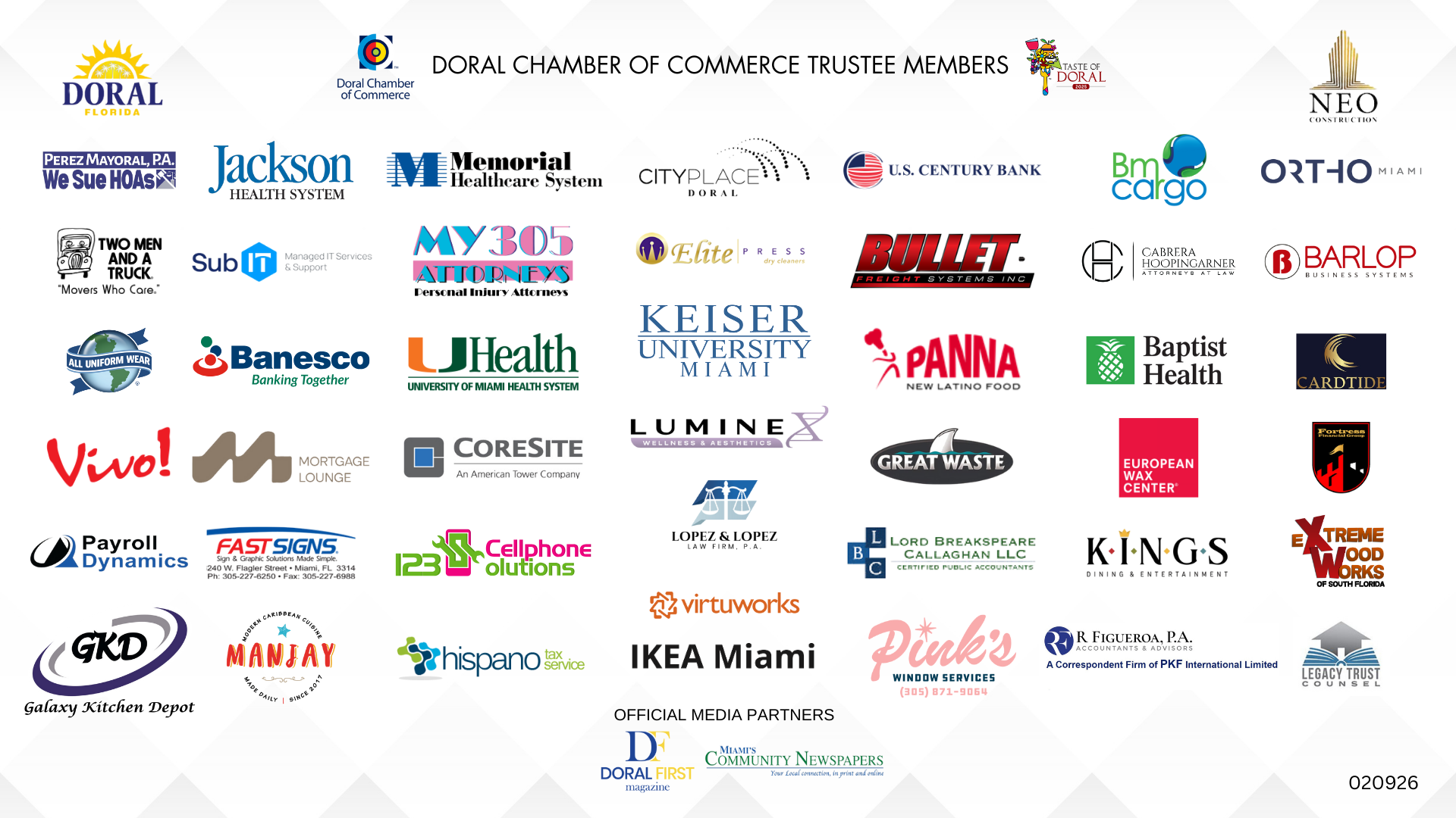 Doral Chamber Trustee Banner 020926