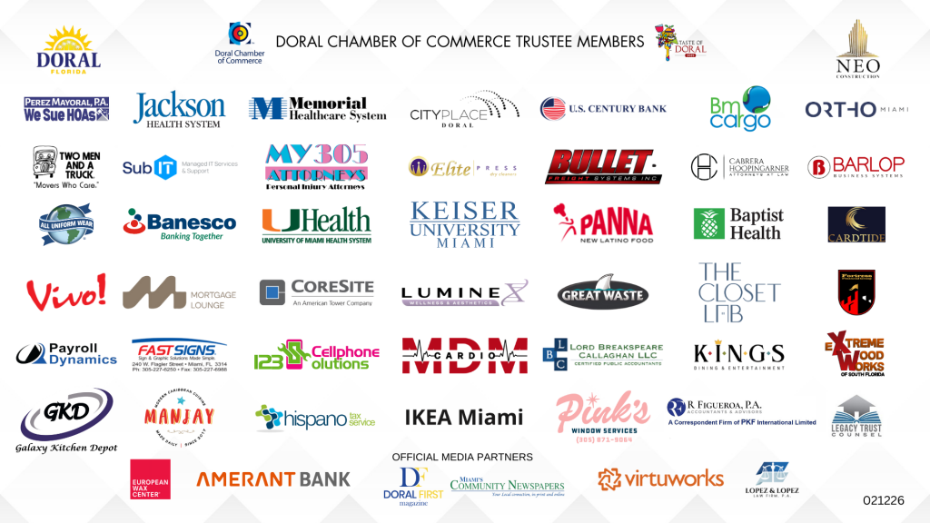Doral Chamber Trustee Banner 021226