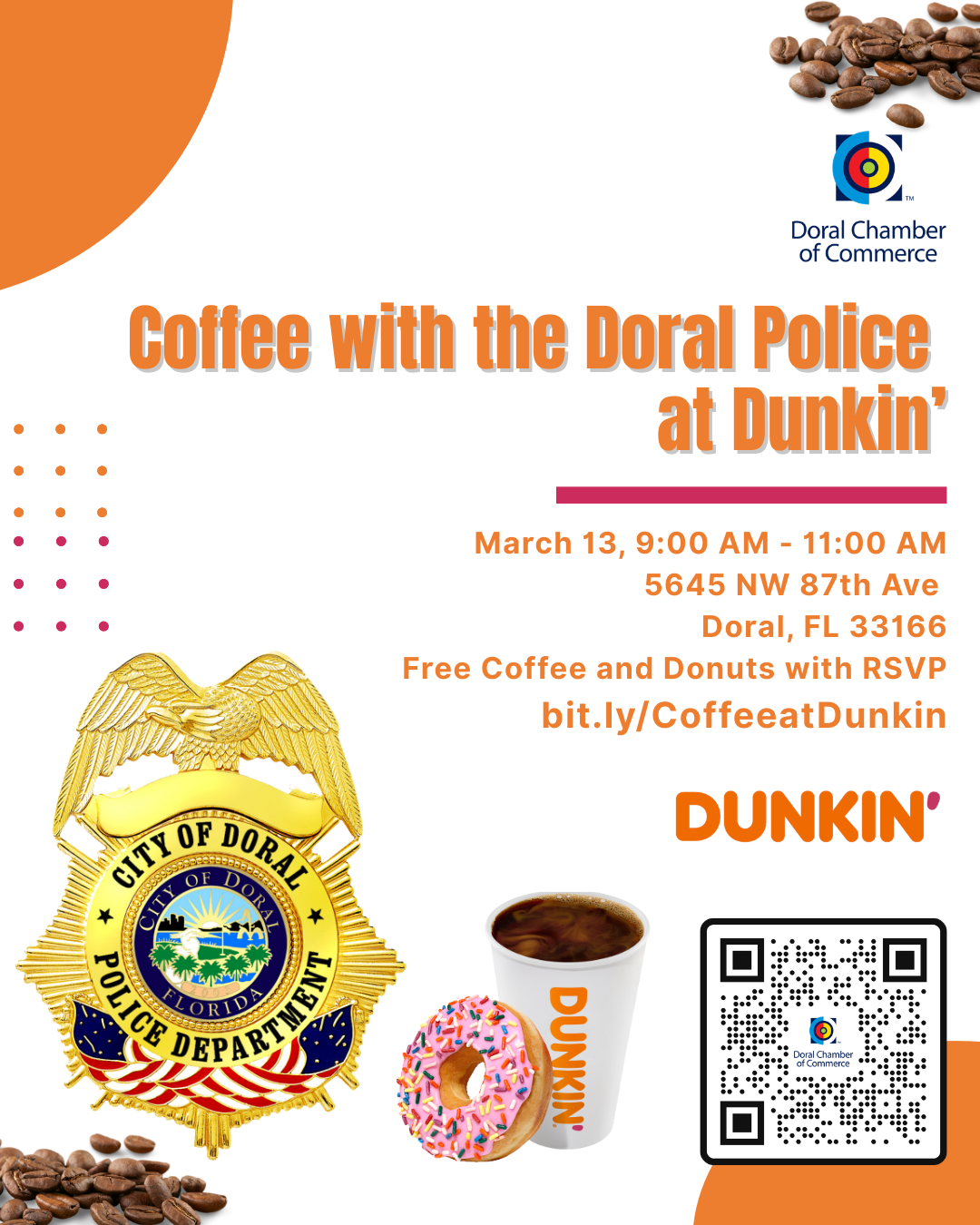 Coffee with the Doral Police at Dunkin’