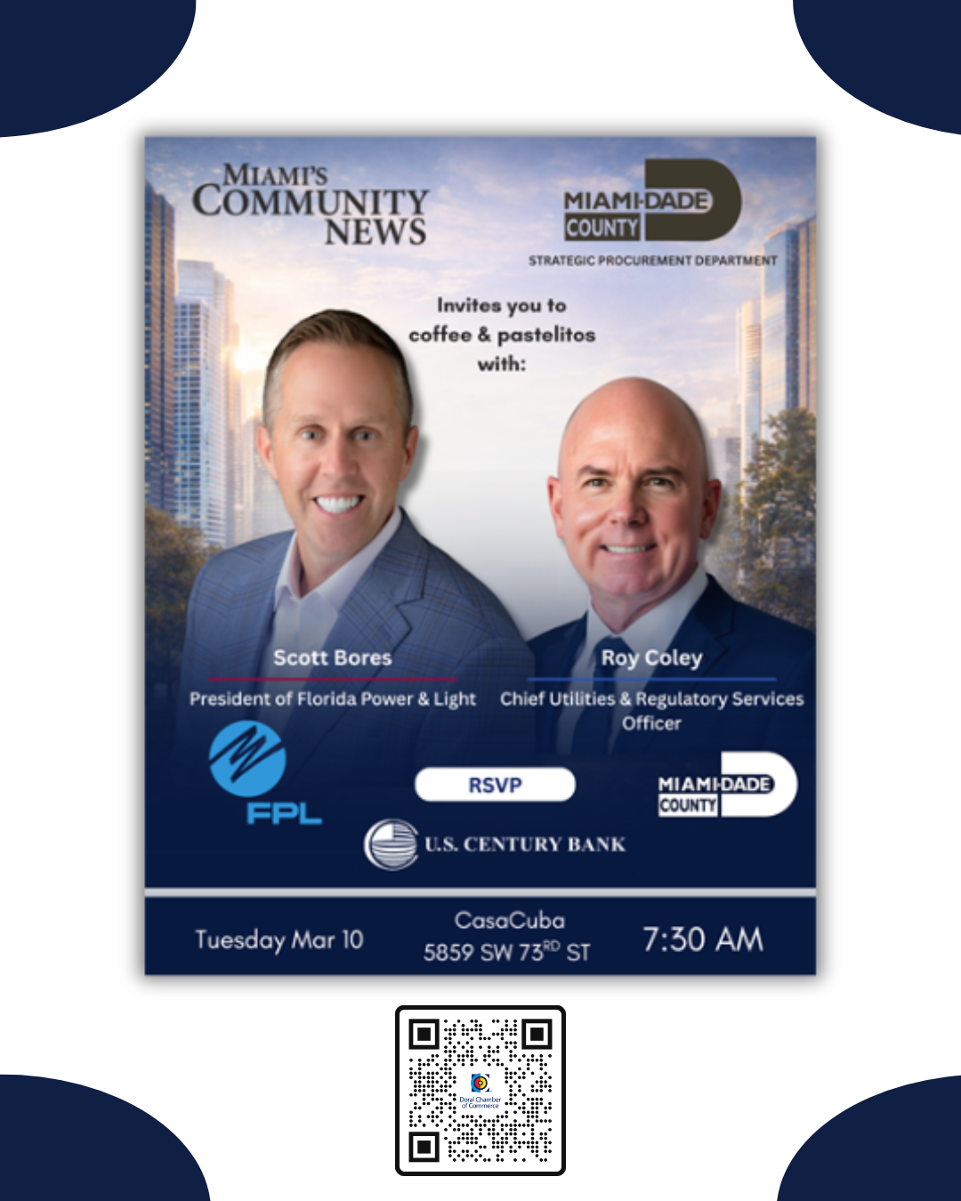 Exclusive Networking Breakfast with FPL Leadership at CasaCuba