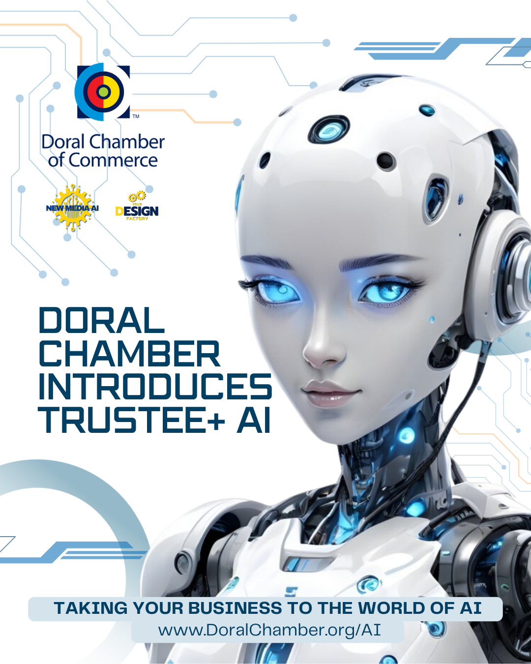 The Doral Chamber of Commerce has introduced a new membership level, Trustee+ AI, designed to help businesses across South Florida enhance their marketing, visibility and overall growth through a combination of traditional promotion and modern technology.