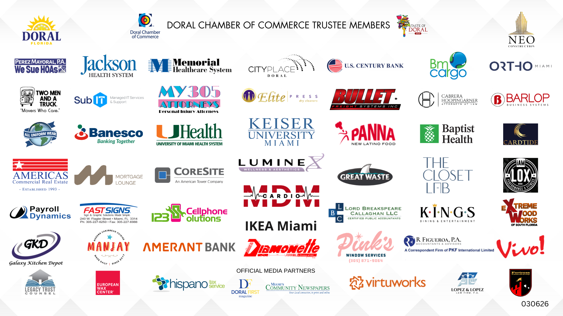 Doral Chamber Trustee Banner 030626