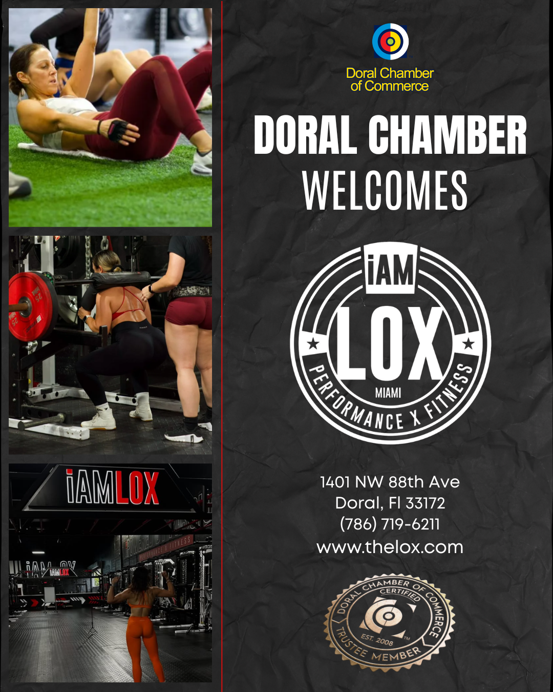 Doral Chamber of Commerce Proudly Welcomes The LOX Performance / I am Baseball Training Complex as a Trustee Member.