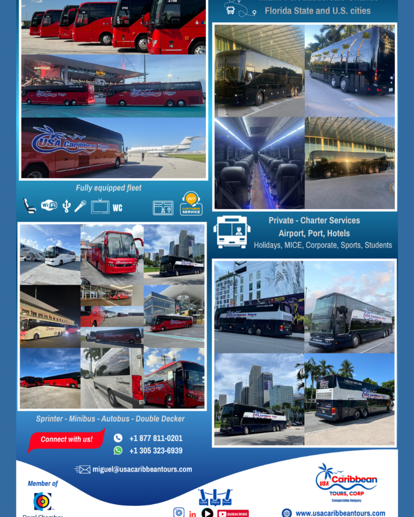 USA CARIBBEAN TOURS CORP Your partner for Transportation in Miami and Florida