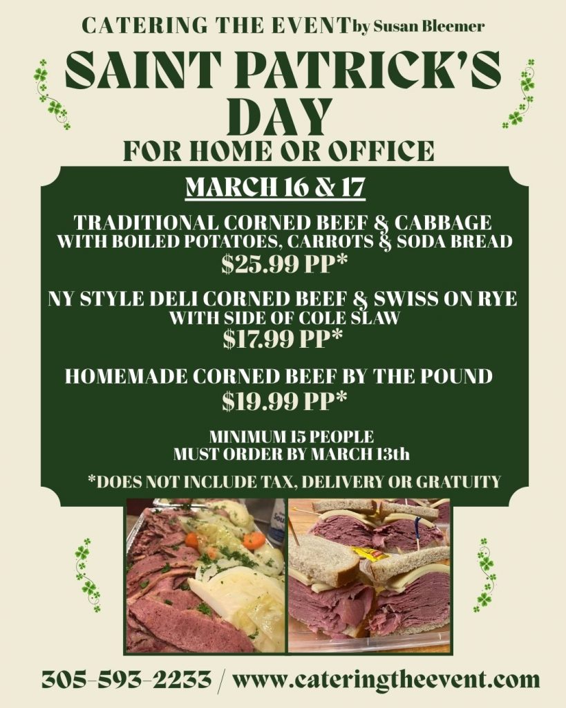 Caffe Cappuccino dba Catering The Event You're in luck! Catering The Event is cooking up traditional favorites for St. Patrick's Day