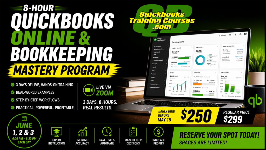 QuickBooks Online & Bookkeeping 8-Hour Mastery Program