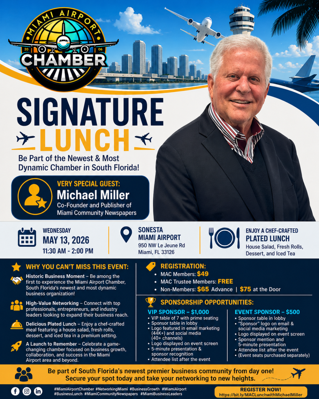 Miami Airport Chamber Signature Lunch Featuring Michael Miller