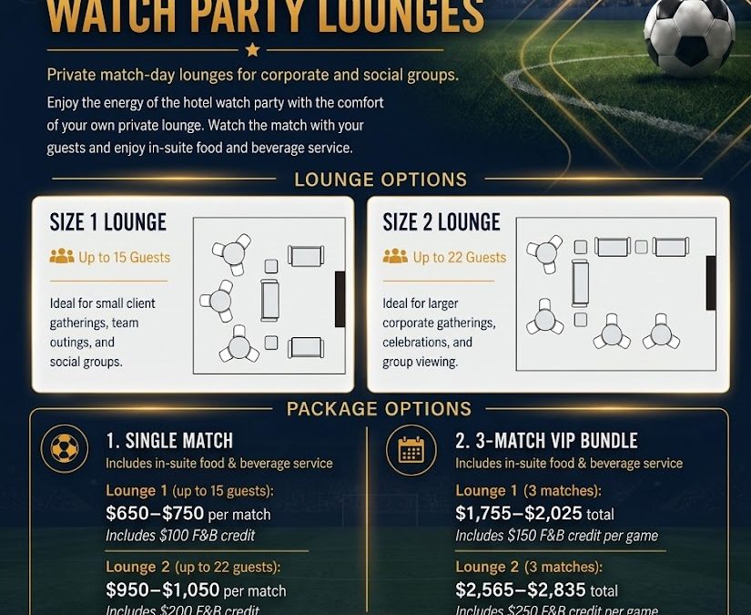 Aloft Miami Doral Hotel World Cup VIP Lounges: Now Officially Open!