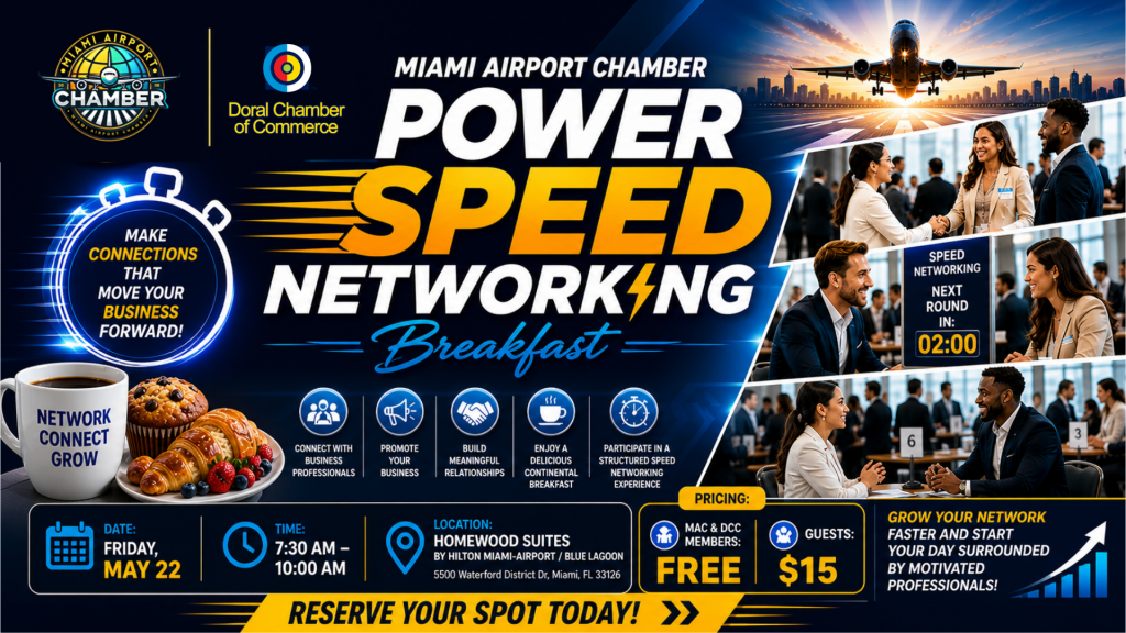 Miami Airport Chamber Power Speed Networking Breakfast – May 22