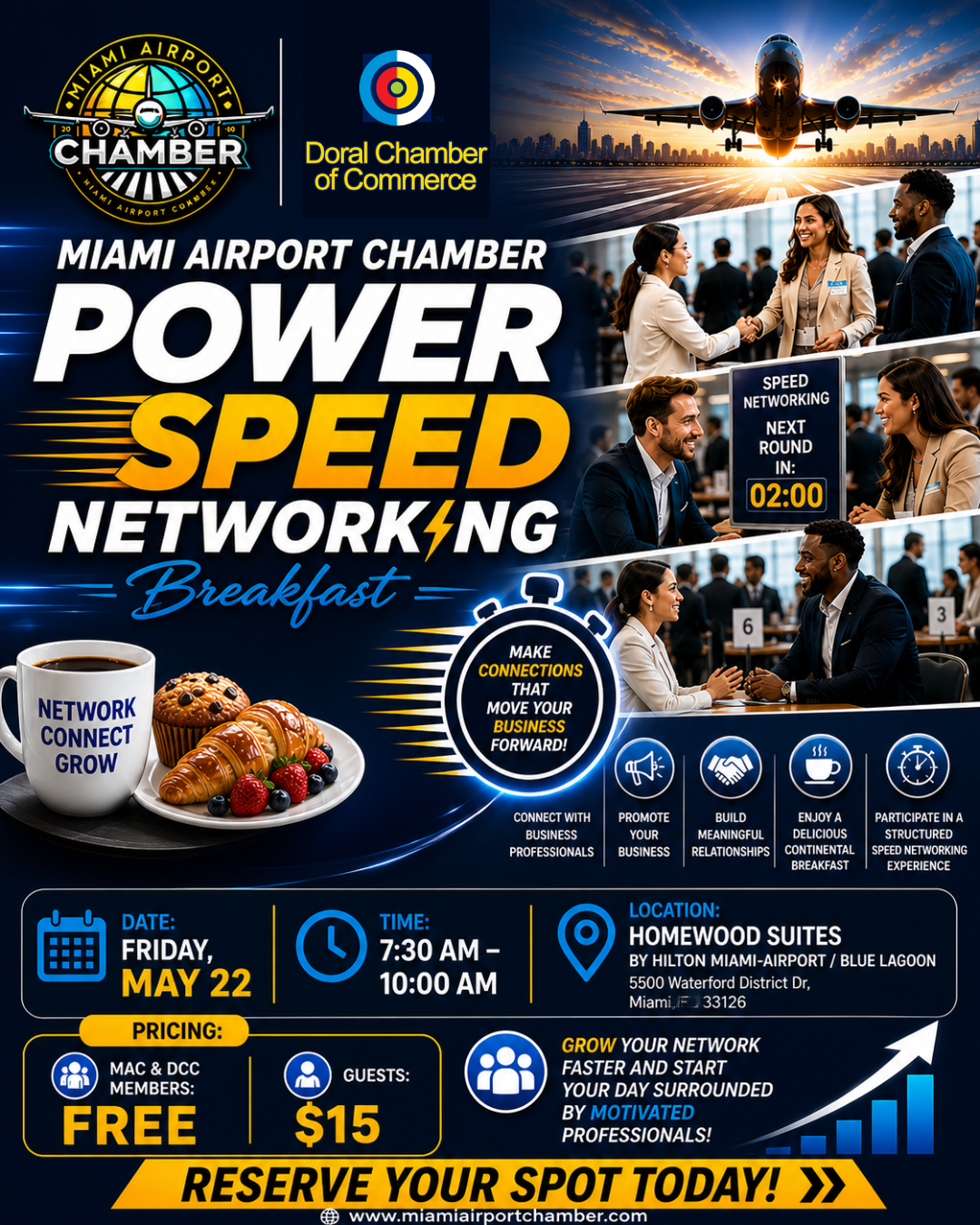 Miami Airport Chamber Power Speed Networking Breakfast – May 22