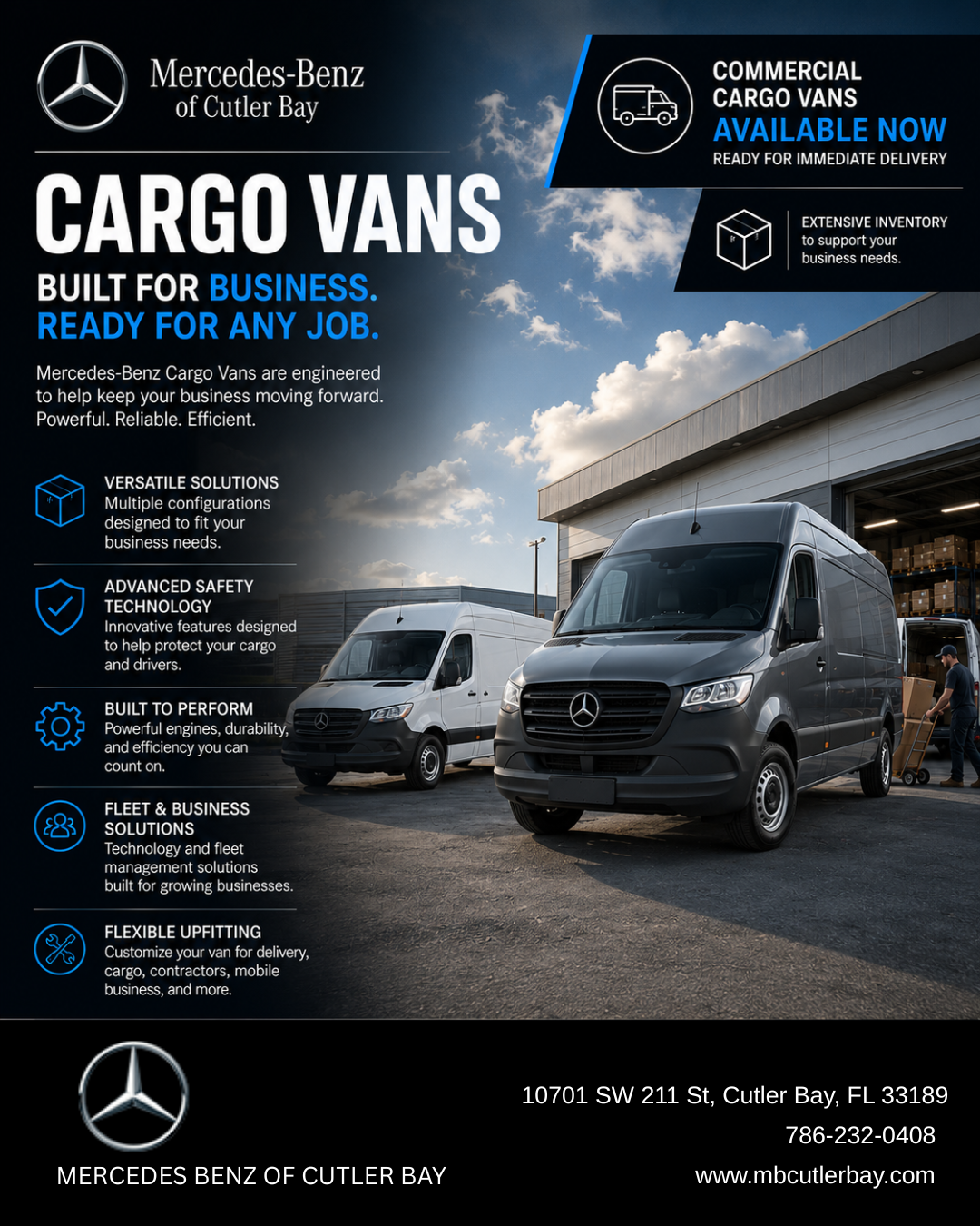 Mercedes-Benz Cargo Vans. Built for Business. Ready for Any Job.