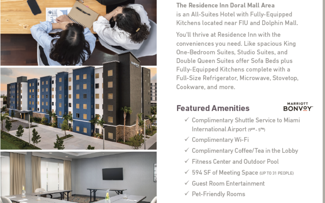Residence Inn Doral Mall Area  Meeting Room and More……