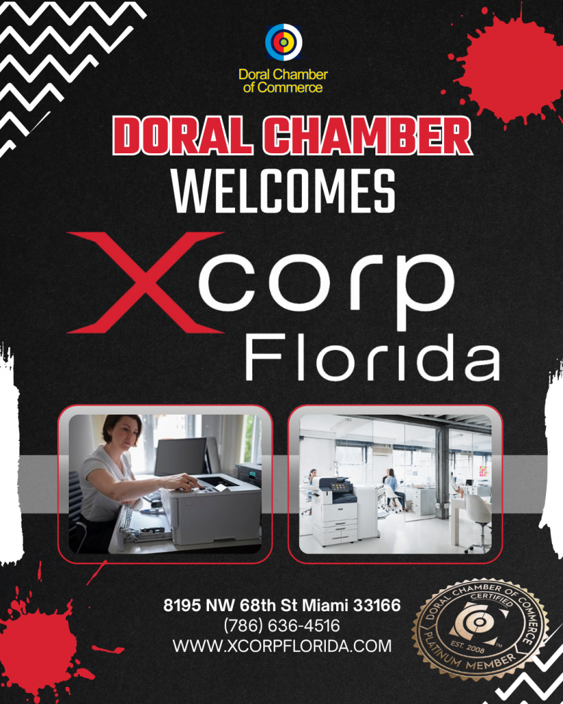 Doral Chamber of Commerce Proudly Welcomes XCORP Florida as a Platinum Member.