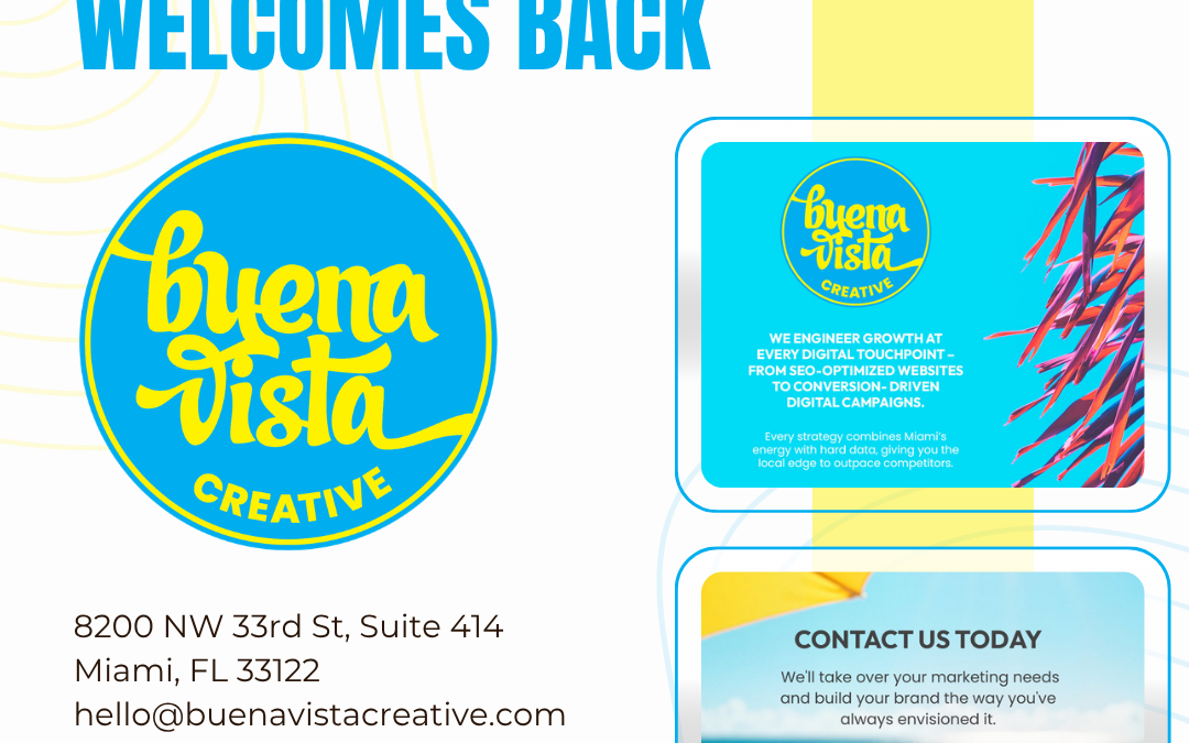 Doral Chamber of Commerce Proudly Welcomes Back Buena Vista Creative as a Platinum Member.
