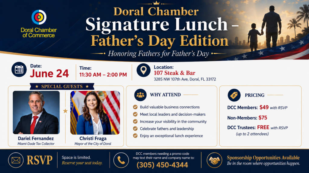 Doral Chamber Signature Lunch Father's Day Edition