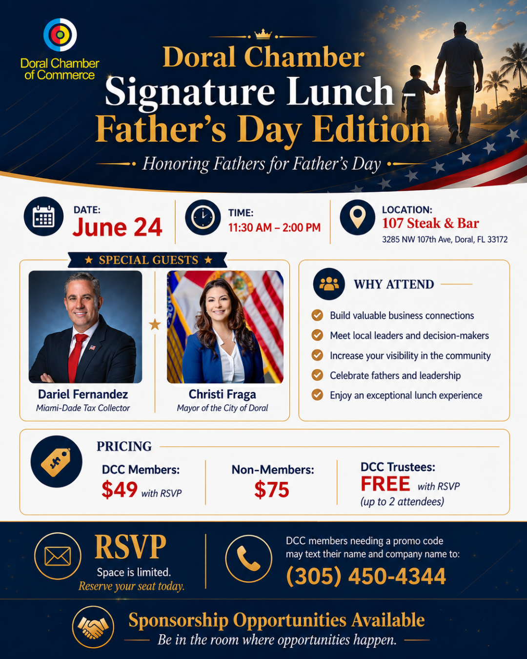 Doral Chamber Signature Lunch Father's Day Edition