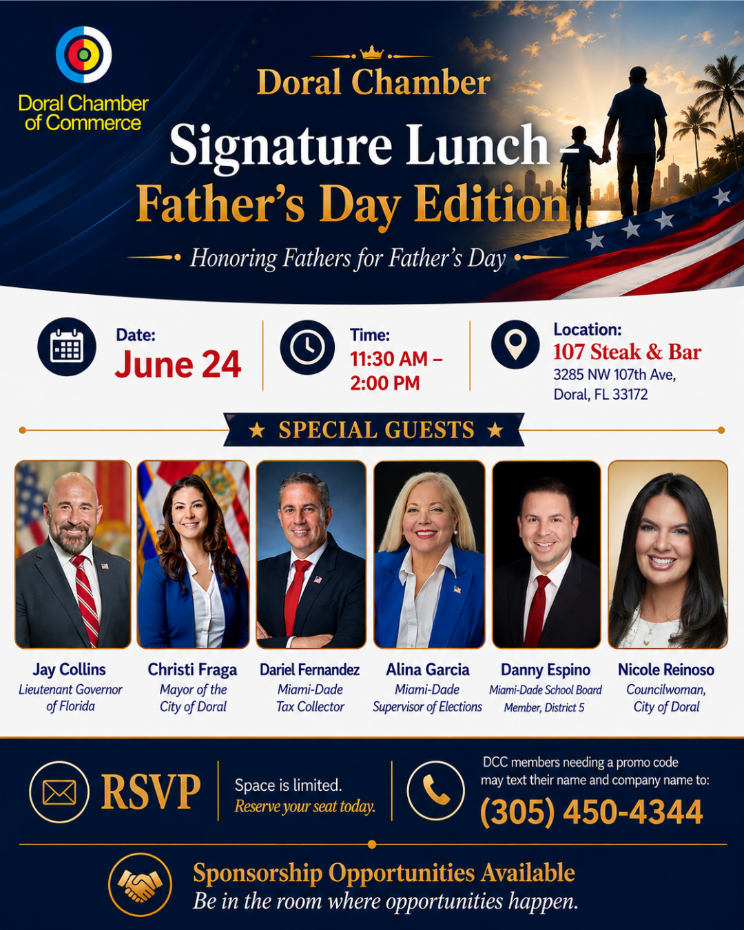 Doral Chamber Signature Lunch Father's Day Edition